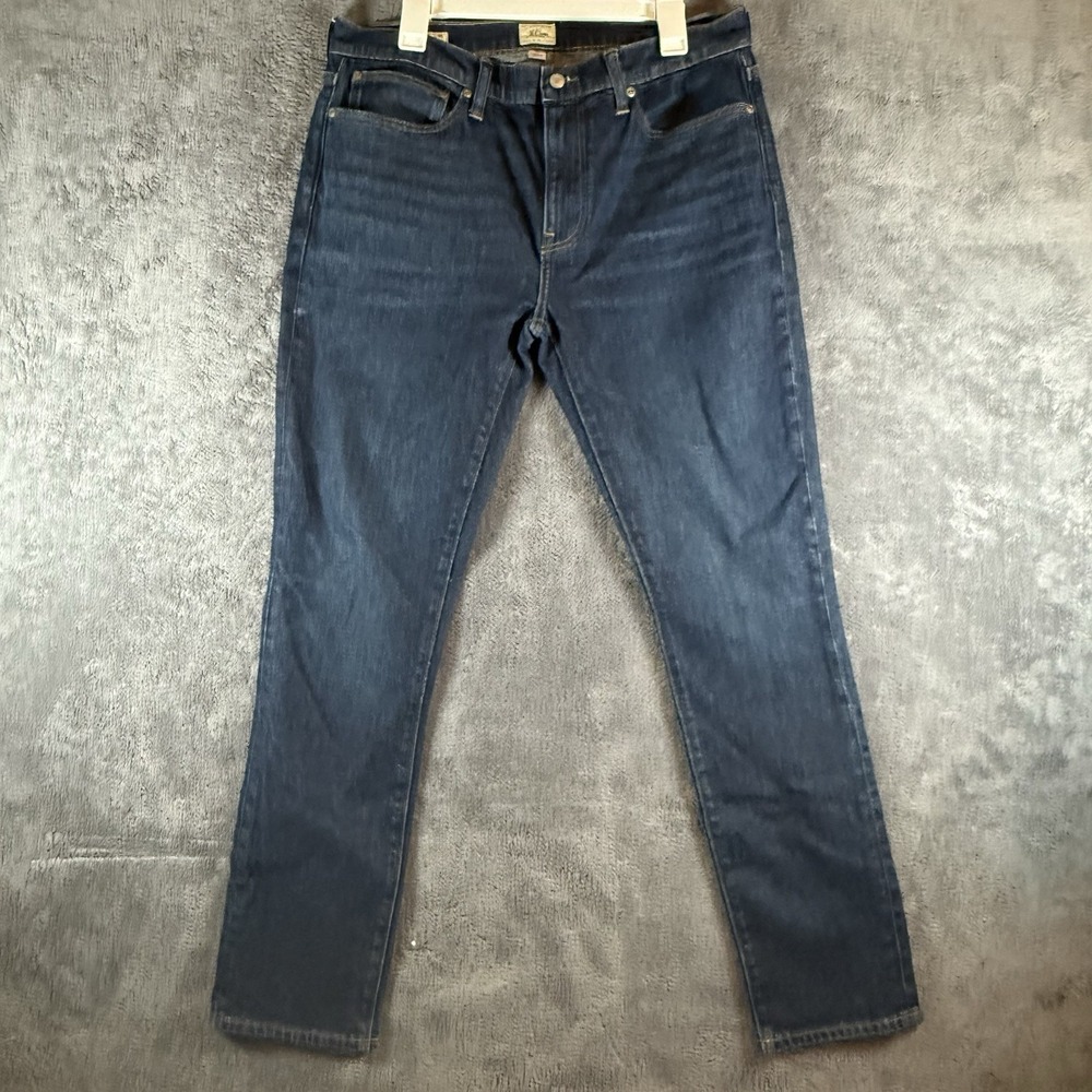 J.Crew Style 250 Men's Straight Jeans Blue Medium Wash Denim Button Zip 5-Pocket